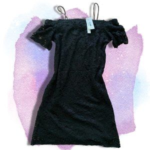 Lace Black Mini Cocktail Dress